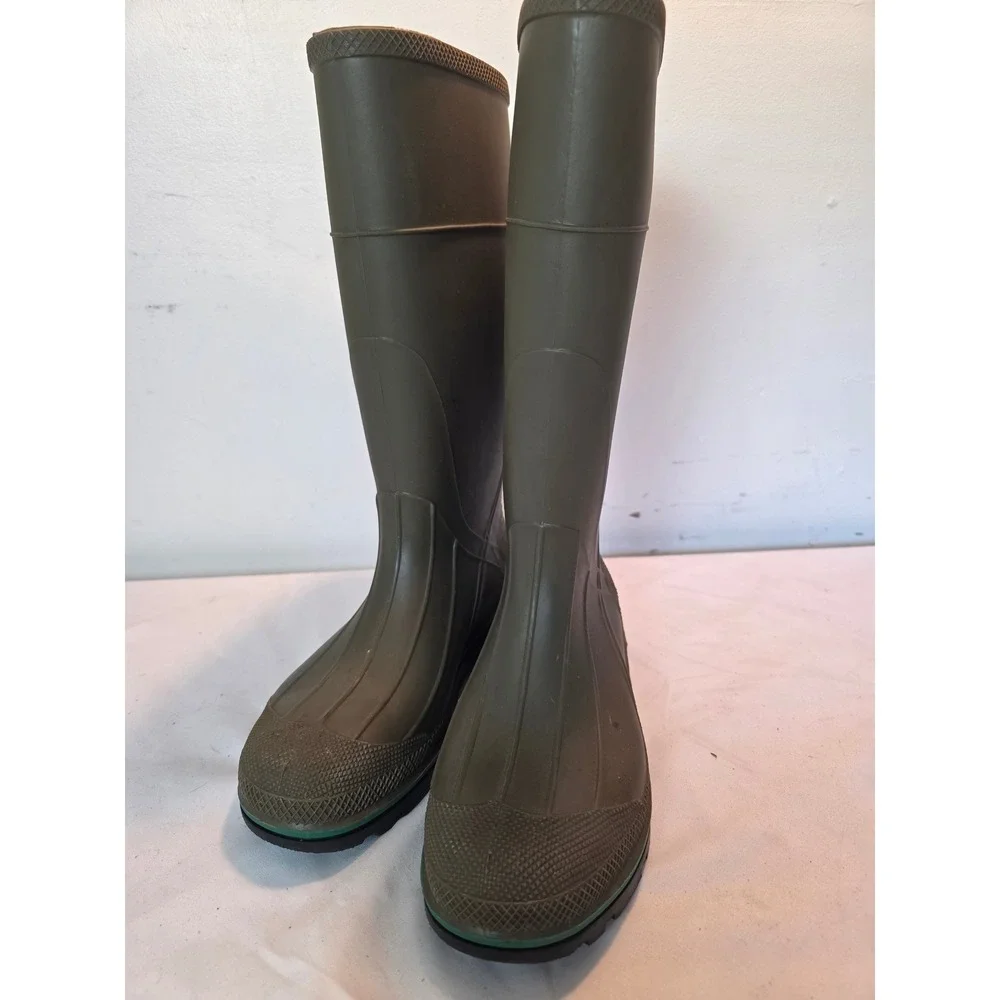 Servus by Honeywell Mens 6 Olive Green Rubber Waterproof Rain Work Boots USA
